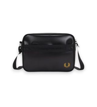 Fred Perry para hombre. L2169 Bandolera clásica en un tono más intenso negro (OSFA), Casual, Poliéster Reciclado, Sostenible