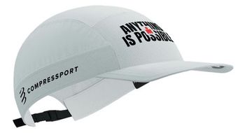 Gorra compressport 5 panel light ironman 2025 todo es posible blanco negro rojo