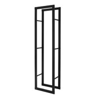 estanteria para lena de interior lenero organizador metalico negro
