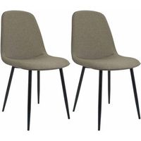 juego de 2 sillas de comedor maryam tela gris topo 54x45x88 cm clp