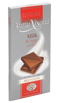Chocolate con Leche sin azúcares añadidos Antiu Xixona Premium