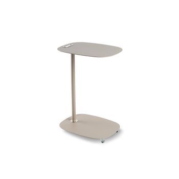 Mesita Auxiliar Con Ruedas Evi - Diseño Escandinavo, Compacta, Práctica Y Funcional,acero,arena
