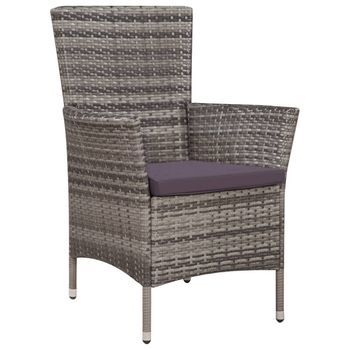 Set Mesa Y Sillas Bistró Jardín 3 Uds | Set De Muebles De Jardín Ratán Sintético Marrón