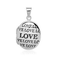 relicario de plata 925 grabable love