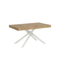 mesa extensible 80x140224 cm efecto madera roble natural