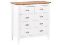 comoda de 5 cajones  madera de pino blanco