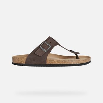GEOX Sandal Ghita Hombre Marrón Oscuro