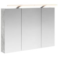 armario con espejo de bano  mueble de bano gris concreto 100 x 145 x 70 cm