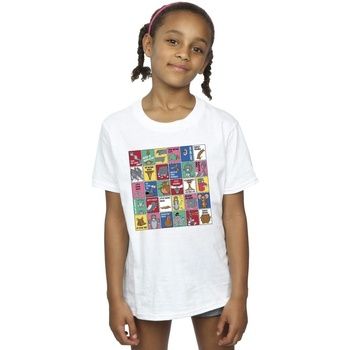 Dessins Animés Camiseta Grid Squares para niña
