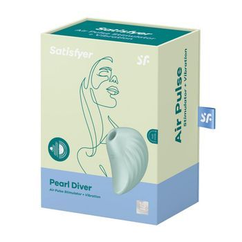 Satisfyer Pearl Diver Estimulador Y Vibrador De Aire Verde 1un