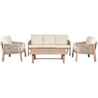 sofa set 4 acacia 182x79x68 poliester 230 gsm