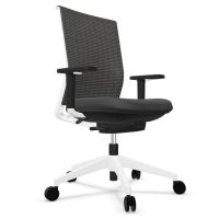 actiu stay serie 30 silla de oficina respaldo tejido tecnico harlequin blancanegra