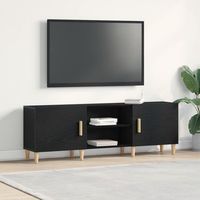 vidaxl gabinete de tv 150 x 30 x 50 cm roble negro