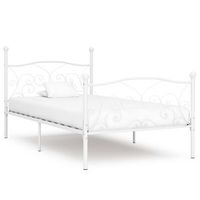 estructura cama con somier sin colchon metal blanco 100x200 cm vidaxl
