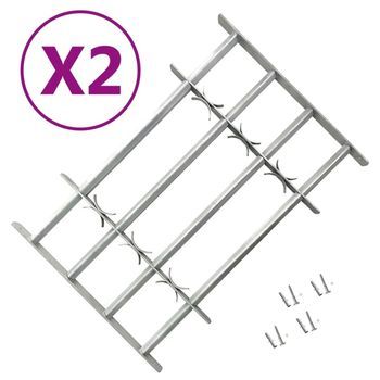Rejas De Seguridad De Ventana Ajustables 2 Uds 1000-1500 Mm Vidaxl