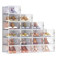 18 organizadores de almacenamiento transparente  blanco  m  335 x 232 x 143 cm 