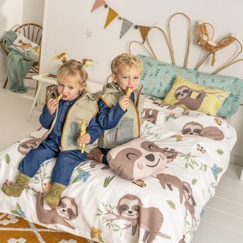 Juego Nórdico 2 Piezas Happy Sloth 180x220 Cm (cama 105)