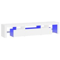 mueble tv  mueble de salon  armario tv con luces led blanco 200x365x40 cm