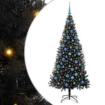 Árbol De Navidad | Decoraciones De Navidad Con 300 Led Con Soporte Negro 180 Cm Pvc