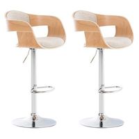 set de 2 taburetes kingston en tela naturalcrema 48x50x88 cm clp