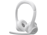 auriculares inalambricos - logitech zone 300 bluetooth microfonos volteable con cancelacion de ruido hasta 20h bateria multidispositivo blanco