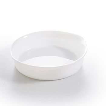 Fuente de horno vidrio opal blanca 14 cm