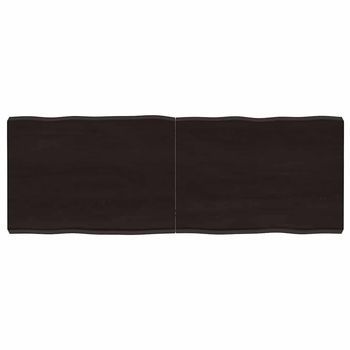 Tablero Mesa Madera Tratada Borde Vivo Marrón 140x50x(2-6) Cm Vidaxl