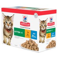 hills science plan kitten pouches - fish selection 12 x 85g
