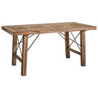 mesa salon de madera y metal marron