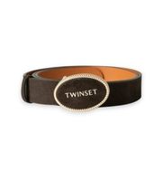 twinset para mujer 262to5280 cinturon logotipo marron l casual sintetico