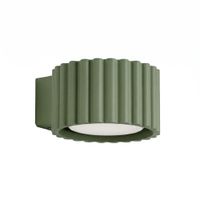 aplique verde oliva aluminio alt 6 cm