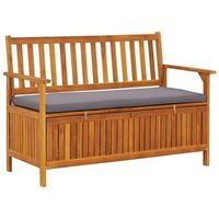 banco de almacenaje de jardin madera maciza acacia 120 cm vidaxl