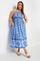 limited collection vestido nido de abeja azul de flores mujer curvy y tallas grandes limited collection
