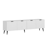 mueble de tv kale con 4 puertas color blanco