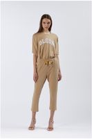 pantalon jogger de tejido lurex light gold