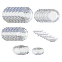 vajilla 26 piezas porcelana azul