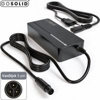 cargador 36v compatible con vandijck e-bike 3 pines go solid