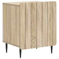 mesa de noche - mueble de dormitorio - madera de ingenieria - roble sonoma 43x345x52cm