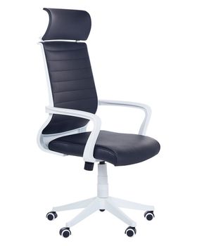 Silla de oficina giratoria piel sintética negro