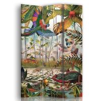 biombo selva bajo el sol 2 - separador de ambientes 110x150cm
