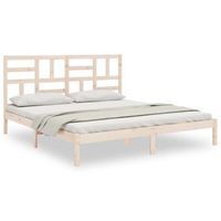 estructura de cama sin colchon madera maciza 180x200 cm vidaxl