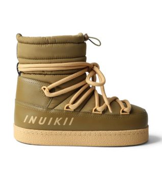 Inuikii para mujer. 1002.003.0162 Botas Mountain verde (37), Plano, Cordones, Casual