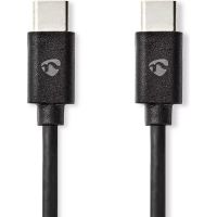 cable usb-c nedis usb 20 3 m 60w negro