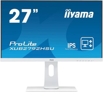 IIYAMA ProLite XUB2792HSU-W1 Full HD 27” IPS LCD Monitor - White, White
