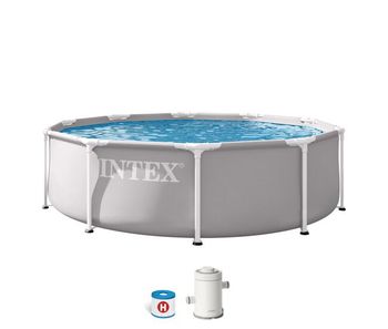 Intex piscina desmontable redonda prism frame 3 metros con depuradora