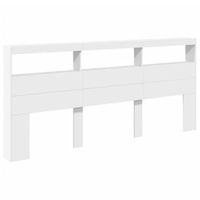 cabecero cama mueble de dormitorio de cama con led 220 x 17 x 102 cm blanco m020004567
