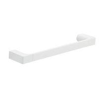 toallero de 35 cm de laton cromado blanco mate - fijacion con tornillos incluida