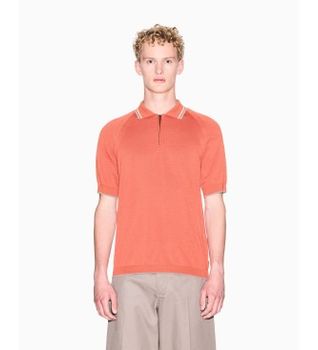 A|X Armani Exchange para hombre. XM001977AF20139U3040 Polo Knit naranja (M), Casual, Algodón, Manga corta