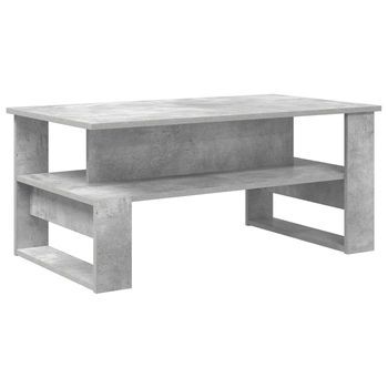 Mesa De Café Gris Concreto 90 X 50 X 40 Cm Madera De Ingeniería Vidaxl