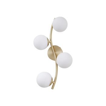 Lámpara de pared de vidrio dorado